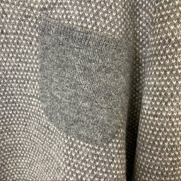 J. Crew 100% Lambswool Gray Shawl Collar Sweater, Large - Picture 7 of 8